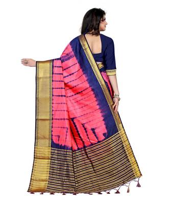 Vallabhi Silk Blend Saree With Blouse Piece 3