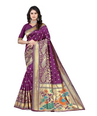Banarasi Silk Saree with Blouse piece 1
