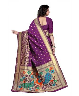 Banarasi Silk Saree with Blouse piece 3