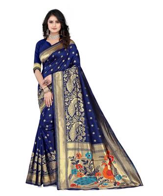 Banarasi Silk Saree with Blouse piece 1