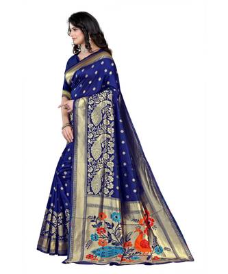 Banarasi Silk Saree with Blouse piece 2