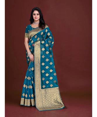 Soft Organza Saree with Blouse piece 1