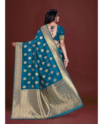 Soft Organza Saree with Blouse piece 3