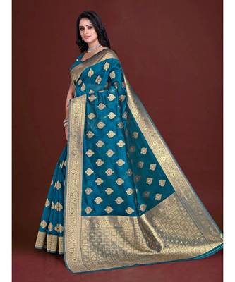 Soft Organza Saree with Blouse piece 4