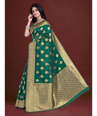 Soft Organza Saree with Blouse piece 2