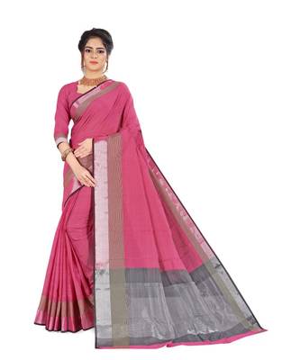 Cotton saree with blouse piece 1