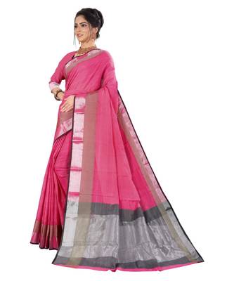 Cotton saree with blouse piece 2
