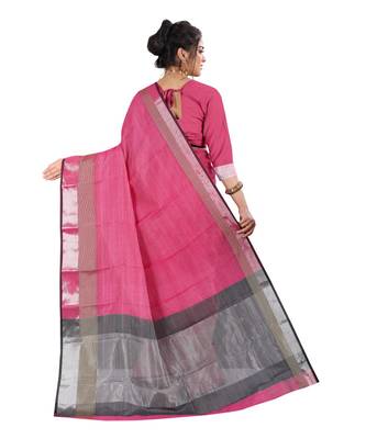 Cotton saree with blouse piece 3