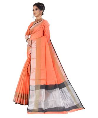 Cotton saree with blouse piece 2
