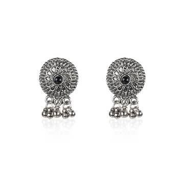 Antique Oxidised Silver Plated Tribal Jewellery Necklace Earring Set For Women & Girls. 3