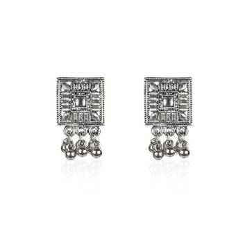 Antique Oxidised Silver Plated Tribal Jewellery Necklace Earring Set For Women & Girls. 4