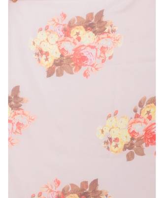 Pink Floral Print Organza Saree with blouse 6