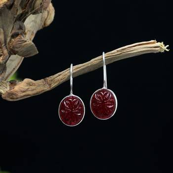Maroon danglers-drops 1