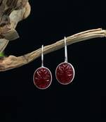 Maroon danglers-drops