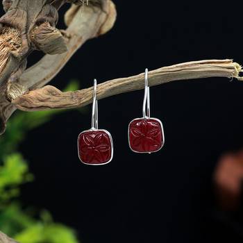 Maroon danglers-drops 1