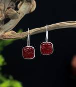 Maroon danglers-drops