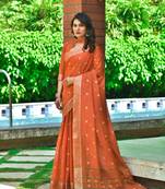 Sea green woven tissue saree with blouse