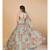 Sea Green & Pink Coloured Printed Semi Stitched Lehenga & Unstitched Blouse With Dupatta