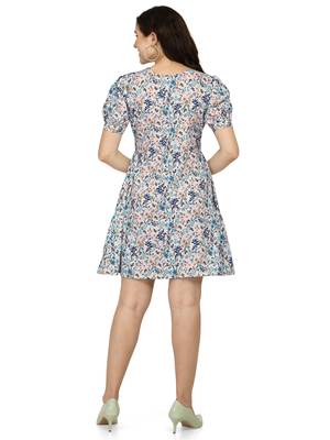 Off-white printed crepe short-kurtis 2