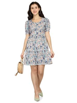 Off-white printed crepe short-kurtis 4