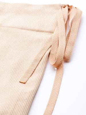 Beige Solid Micro Fiber Saree Shapewear 4