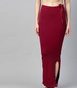 Maroon Solid Micro Fiber Saree Shapewear