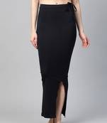 Black Solid Micro Fiber Saree Shapewear
