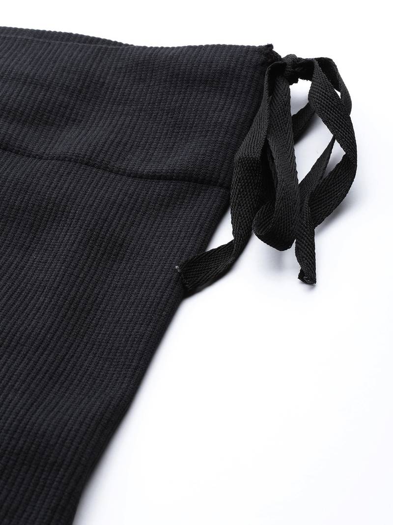 Black Solid Micro Fiber Saree Shapewear