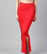 Red Solid Micro Fiber Saree Shapewear