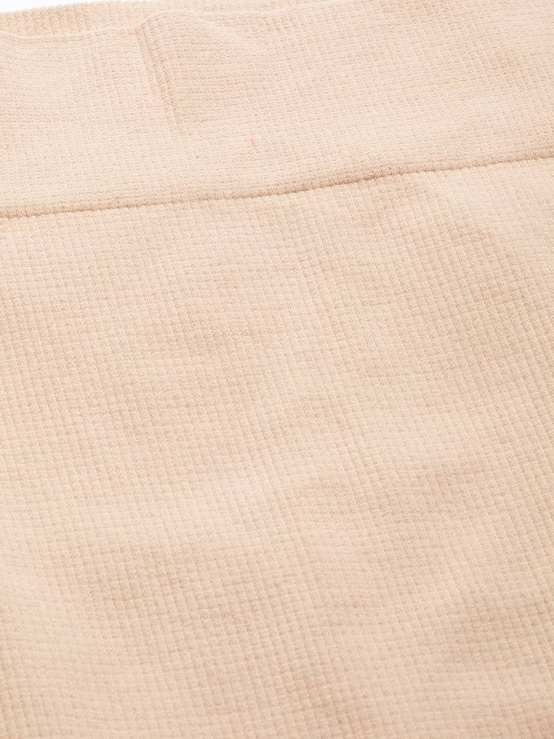 Beige Solid Micro Fiber Saree Shapewear