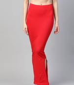Red Solid Micro Fiber Saree Shapewear