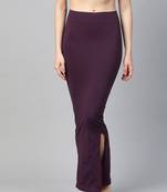 Purple Solid Micro Fiber Saree Shapewear