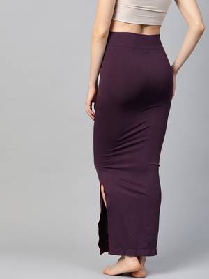 Purple Solid Micro Fiber Saree Shapewear 2