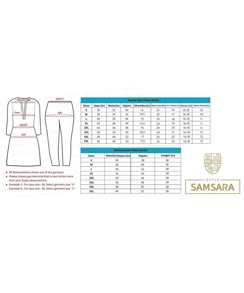 Style Samsara Teal Cotton Blend Printed Kurta Set For Women