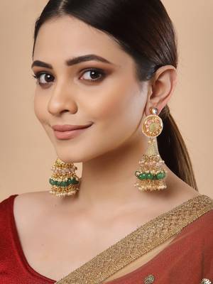 Pink pearl jhumkas 1