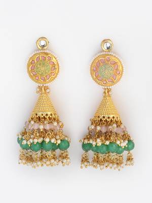 Pink pearl jhumkas 4