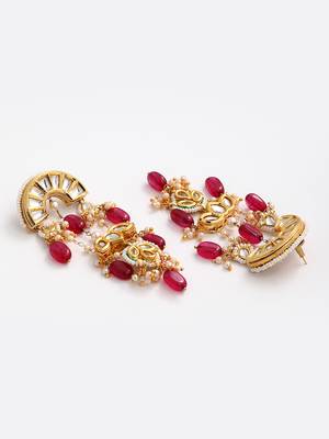 Red pearl earrings 3