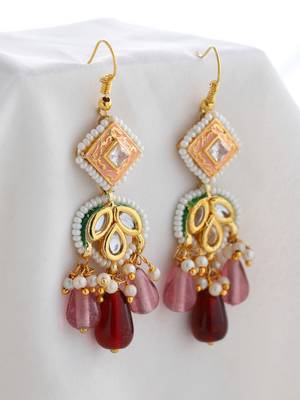 Pink pearl earrings 2