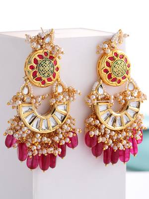 Red pearl earrings 2