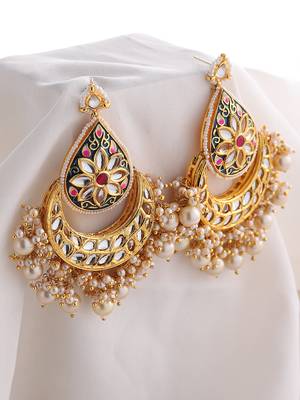 Blue pearl earrings 2