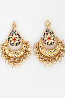 Blue pearl earrings