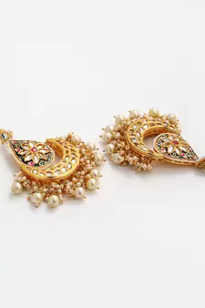 Blue pearl earrings