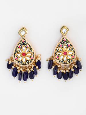 Blue pearl earrings 3