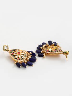 Blue pearl earrings 4