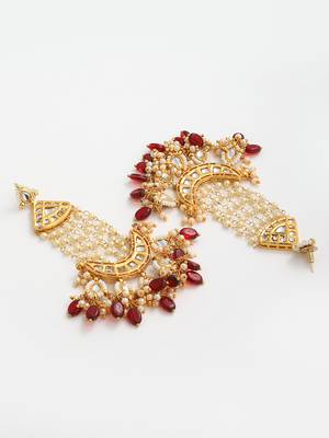 Red pearl earrings 4
