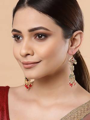 Pink pearl earrings 1