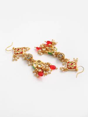 Pink pearl earrings 4