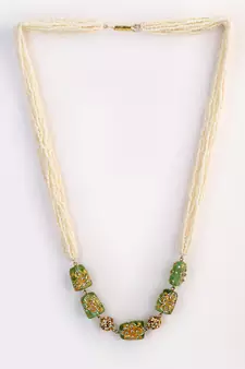 Green pearl necklaces
