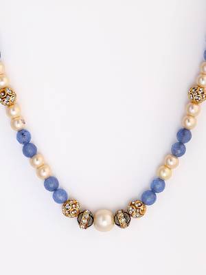 Blue pearl necklaces 4