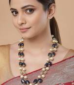 Blue pearl necklaces